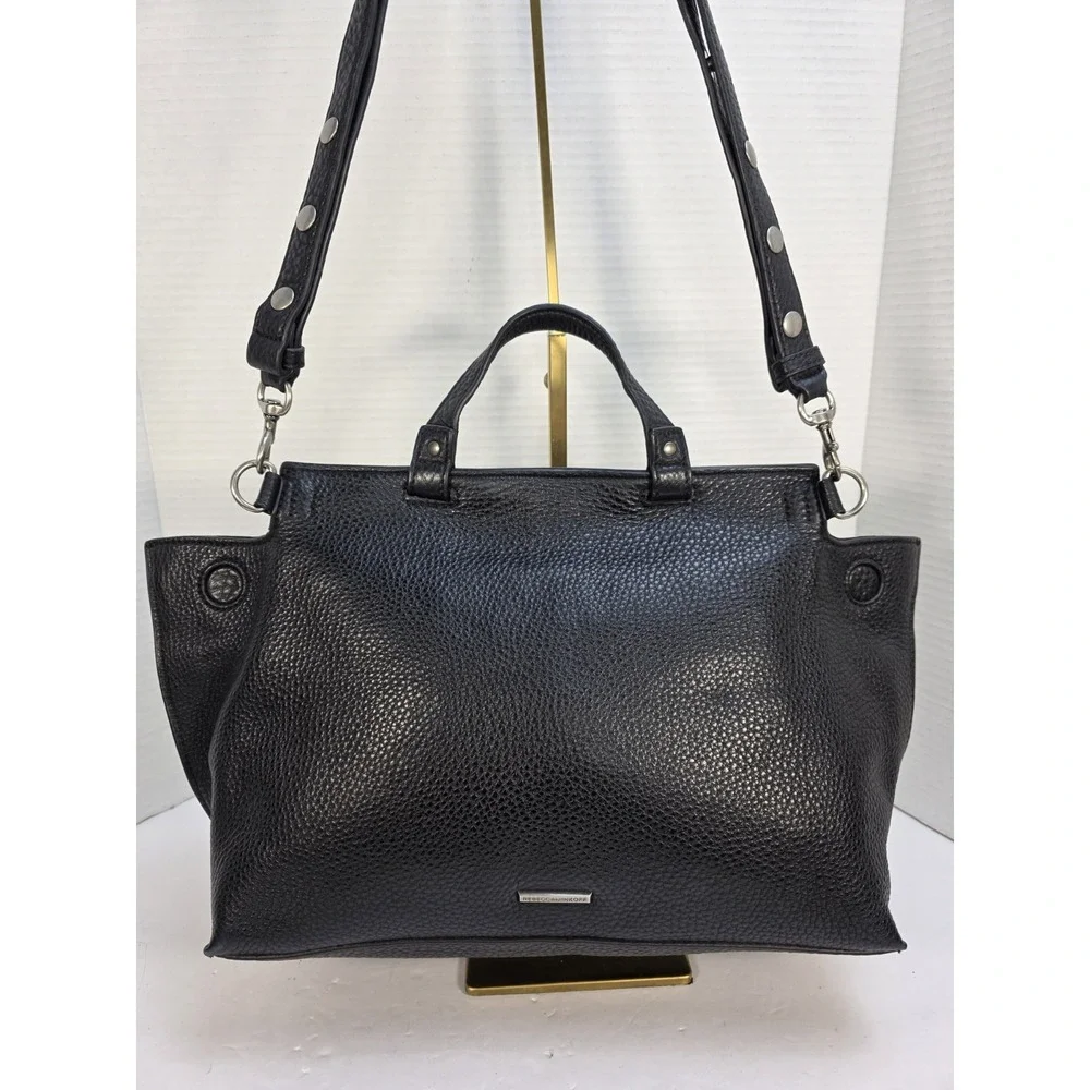 Rebecca Minkoff Keith Suede and Leather Medium Satchel in Black‎ - Picture 2 of 8